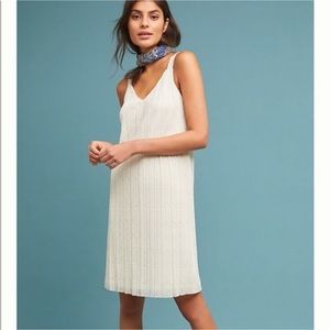 Anthropologie Cream Sleeveless Dress